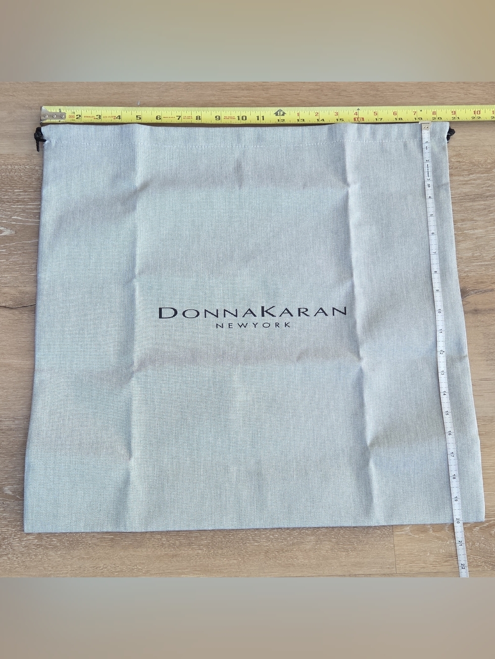 Donna Karan Gray Drawstring Dust Bag Aprox 20.5 x20" Travel Storage Organizer